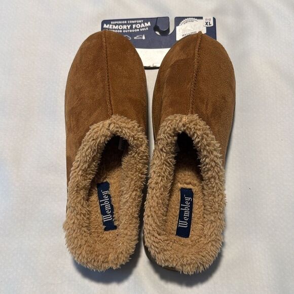 Fleece Slippers Mens XL 12 13 Wembley Sherpa - Picture 1 of 3